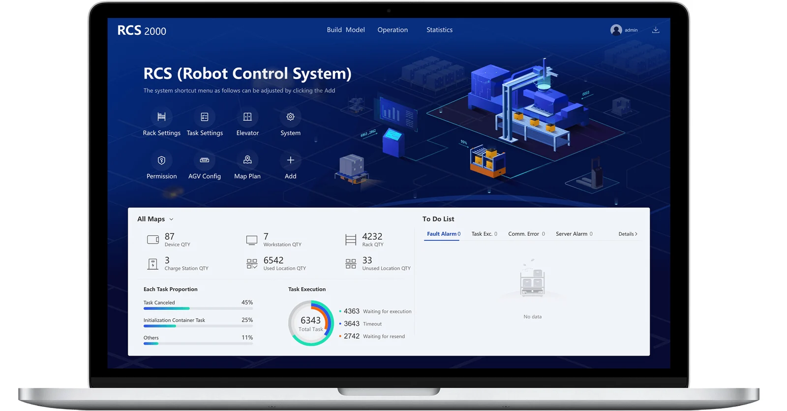 RCS-2000 Robot Control System interface